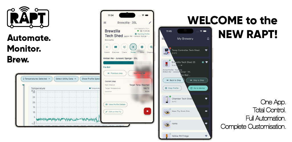 Welcome to the new RAPT Brew app