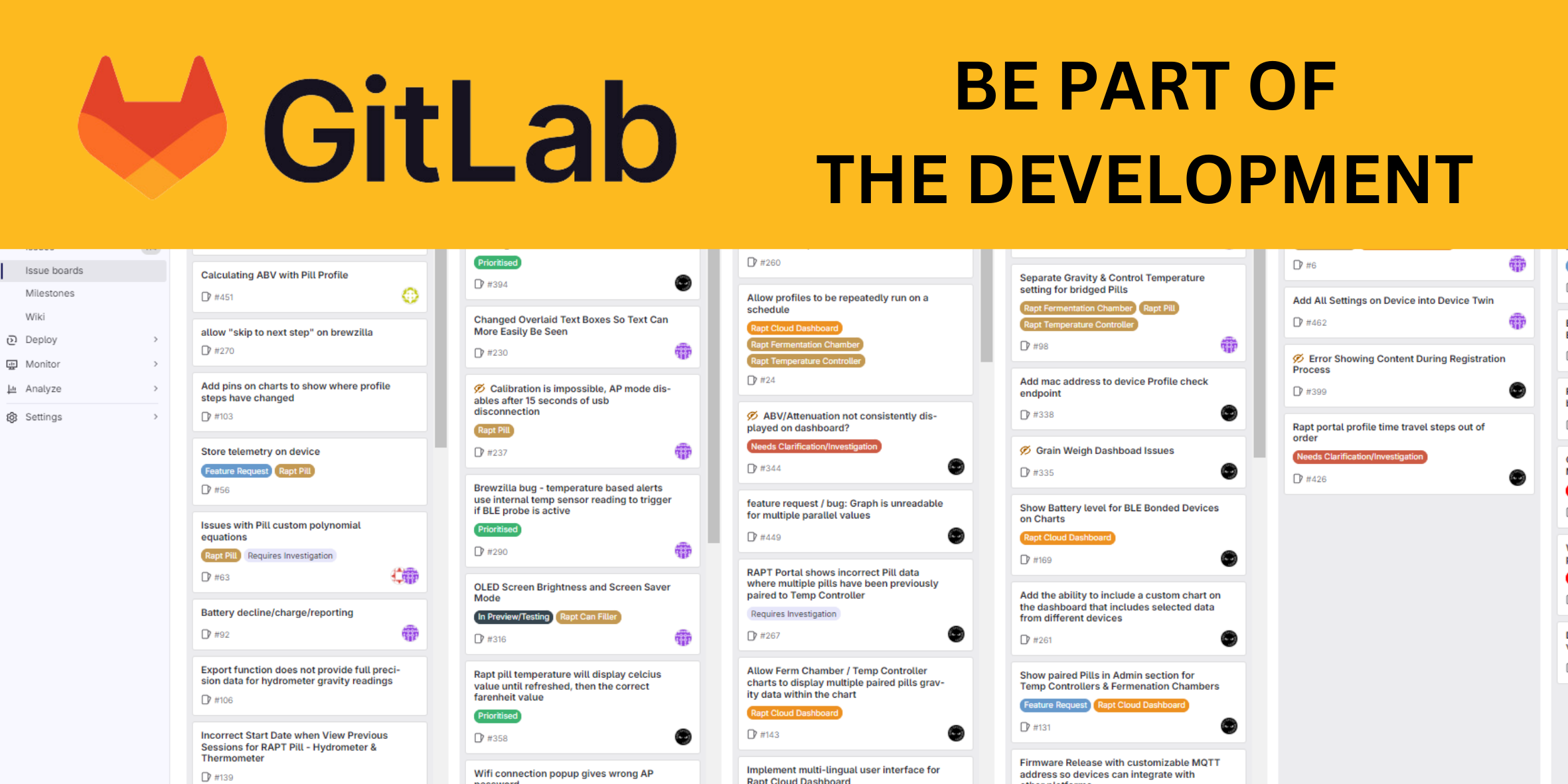 Be part of the development on the RAPT GitLab